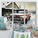 Gracie Oaks Old Truck At The Barn In Winter II - Farmhouse/Country Canvas Wall Art Set Canvas in White | 28 H x 36 W x 1 D in | Wayfair