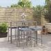 Latitude Run® Dinae Wicker Bar Set w/ Stools Glass/Wicker/Rattan | 43.3 H x 43.3 W x 27.6 D in | Outdoor Furniture | Wayfair