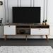 George Oliver Juliet Mid Century Modern TV Stand Up to 80" TV's Media Console Wood in Brown | 26 H x 71 W x 14 D in | Wayfair