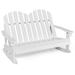 Highland Dunes Tabris Wood Outdoor Adirondack Chair Wood in White | 27 H x 39 W x 27.5 D in | Wayfair D33C40EF3AED4341B49250BE743F8272