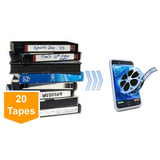 20 Pack - Video Tape Transfer and Digitization to MP4 Service (VHS Hi8 MiniDV Digital8 VHS-C Beta Audio) by Lotus Media