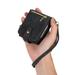 Zjrui Compatible with Samsung Galaxy Z Flip 5 Wallet Case with Strap Leather Crossbody Flip Handbag-Black