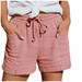 dmqupv Womens Bike Shorts Plus Size Denim Shorts Women High Waisted Stretch Summer Jean Shorts Pink L