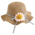 ZRBYWB Children s Girls Sunscreen Hat Summer Bow Sun Hat Straw Hat Braided Hat Beach Hat Sun Hat Flower Cute Baby Hat