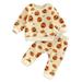 Calsunbaby Toddler Baby Boy Girl Halloween Clothes Kids Pumpkin Print Hoodies Tops and Pants 2Pcs Fall Winter Sweatshirt Outfits