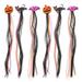 OUNONA 6Pcs Colored Hair Extensions Hair Braid Wig Clip Wig Halloween Party Favors