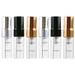 6 Pcs 2.5ml Scale Spray Bottle Glass Small Empty Spray Bottle Perfume Liquid Dispenser for Make up and Skin Care Use (Golden Silver Black Style)