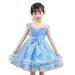 HuaAngel Big Girls Little Girls Sparkling Ribbon Mesh Cake Dress X479 Sizes 3T-14