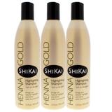 Shikai - Henna Gold Highlighting Shampoo Brings Out Natural Highlights & Shine Adds Luxurious Body Plant-Based Formula with Non-Coloring Henna (Natural Fragrance 12.6 Ounces Pack of 3)