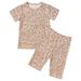 Rovga Outfits For Toddler Girls 2023 Summer New Children S Pajamas Pure Cotton Skin Friendly Middle And Young Children S Top Baby Clogs Household Clothing Set