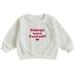 Calsunbaby Kids Toddler Baby Girl Boy Crewneck Sweatshirt Long Sleeve Letter Print Sweaters Pullover Tops Cute Fall Clothes