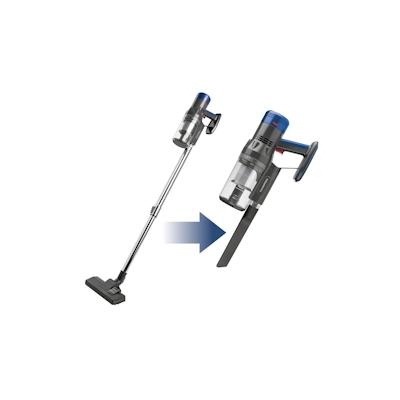 CLEANmaxx Kabelloser Hand- und Bodenstaubsauger mit Zyklontechnologie - anthrazit/blau Image
