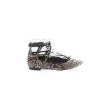 Schutz Flats: Black Snake Print Shoes - Women's Size 39