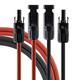 SeKi Solarkabel 6 mm² rot/schwarz - 15m; inkl. inkl. montierter MC4 kompatiblen Steckverbindern; Verlängerungskabel; PV Kabel; Anschlusset 1x rot + 1x schwarz