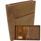 Safekeepers A4 Leather Conference Folder A4 Leather Writing Case A4 Zip Document Folder A4 Leather Ring Binder Light Bruin Hunter, 35.0