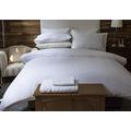 540 Thread Count Egyptian Cotton Satin Stripe Flat Sheet Single Bed Size in White