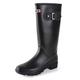 Foinledr Women's Rain Boots, Waterproof Wellington Boots, High Rain Boots, Long Garden Boots, Breathable Wellington Boots, Waterproof Rubber Boots, black, 7 UK