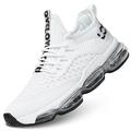 Mens Running Shoes Air Cushion Fashion Trainers Casual Breathable Walking Tennis Gym Athletic Sports Sneakers Zapatos White 6