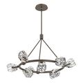 Hubbardton Forge Gatsby 9 - Light Unique Wagon Wheel Pendant Crystal in Brown | 21.2 H x 31.7 W x 31.7 D in | Wayfair 131067-1001