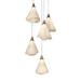 Hubbardton Forge Mobius 5 - Light Cluster Pendant Fabric in Yellow | 11.3 H x 17.3 W x 17.3 D in | Wayfair 131122-1015