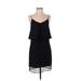 1.State Casual Dress - Mini V Neck Sleeveless: Black Solid Dresses - Women's Size X-Small