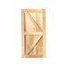 Barn Door - Homacer Paneled Wood Unfinished Barn Door without Installation Hardware Kit Wood in Brown | 48" x 96" | Wayfair HOMDR-4896-XX-Frame