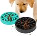 FOAUUH Slow Feeder Dog Bowl Slow Eat Feeder for Fun Slow Feeding Interactive Bloat Stop Dog Bowls(Black+Blue)