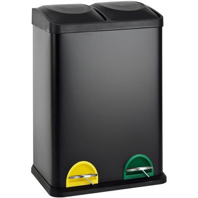 Svita - TC2X20 Kücheneimer Office 40L Trennmülleimer Mülltrennung Schwarz Image