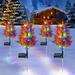 4-piece solar Christmas tree equipped with outdoor Christmas decoration LED Christmas lights outdoor Christmas road lights holiday outdoor solar Christmas trees