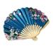 DISHAN Vintage Style Floral Print Kimono Japanese Style Hand Fan - Shell Fan - Tassel Decoration - Non-breakable - Festival Gift - Home Supply