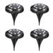 OAVQHLG3B 4Pack Solar Ground Lights 12 LED Solar Lights Outdoor Solar Powered Garden Lights IP65 Waterproof In-Ground Disk Lights for Patio Pathway Garden Lawn Yard Driveway Deck Walkway