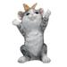 BESTONZON 1PC Lovely Cat Solar Lamp Adornment Lawn Balcony Solar Light Cat Decoration