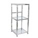 Cambria Studio 3B Mercer 3 Tier Tower Shelving Unit Chrome 13.11 inch L x 13.11 inch W x 29.53 inch H Silver