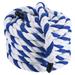 Tug of War Rope 1 Inch x 50 Feet Natural Thick Cotton Rope Twisted Cotton Rope Blue White