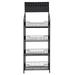 DENEST 4-Tier Kitchen Large Wide Bookcases Display Storage Shelves 150lbs Storage