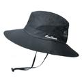 UPF 50+ UV Protection Fishing Hat Sun Hat Bucket Summer Women Wide Brim Outdoor Hiking Sun Hat Black
