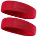 iOPQO Heardband Women Absorption And Sweat Wicking Sports Cotton Thick Pile Cloth Wweat Proof Belt ladies hair band Red