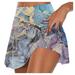 Skirts for Women! YOHOME Womens Printed Casual Sports Fitness Running Yoga Tennis Skirt Pleated Skirt Shorts Skirt Light Blue L