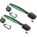 2 Pack Golf Club Brush - Golf Club Groove Cleaner Zip-line Dual Sided Bristle Cleaning Tools with Clip Retractable Apply to Outdoor (Green)