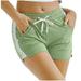 QUYUON Golf Shorts Women Bermuda Shorts for Women Plus Size Compression Shorts Ladies Woman Summer Clothes Running Shorts Pants Style S-421 Female Casual Summer Shorts Women s Running Shorts Green S