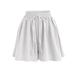 QUYUON Workout Shorts Women Womens Summer Shorts Ladies Loose Shorts Golf Shorts Women Pleated Shorts Pants Style S-1349 Workout Shorts with Pockets for Female Women s Hiking Shorts White 3XL