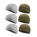 Kiplyki Helmet Liner Sweat Wicking Cap Running Hats Cycling Skull Caps 6 Pieces