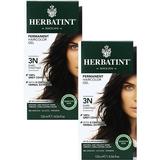 Herbatint Permanent Haircolor Gel 3N Dark Chestnut Alcohol Free Vegan 100% Grey Coverage - 4.56 fl oz - 2 Pack