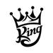 Simple Royal King with Crown Sticker Decal Die Cut - Self Adhesive Vinyl - Weatherproof - Made in USA - Many Color and Sizes - fresh jdm stance lowered life