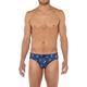 Hom Herren Badehose Marcello Swim Briefs, Sommer-Druck auf Marineblau, 48