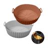 Air Fryer Silicone Pot, 2Pcs Air Fryer Silicone Liners Round Food Safe Non Stick Air Fryer Basket