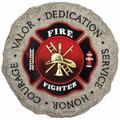 Trinx Firefighter Stepping Stone Resin/Plastic in Gray | 1 H x 10 W x 10 D in | Wayfair 2DBD30A9928540AE967288079AC97AA0