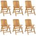 Wildon Home® Outdoor Recliner Chairs Camping Chair w/ Armrest Solid Wood Teak Wood in Brown | 40.9 H x 23.6 W x 29.3 D in | Wayfair