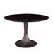 Orren Ellis Mave 48" Marble Pedestal Dining Table Marble/Granite/Metal in Black | 30.5 H x 48 W x 48 D in | Wayfair