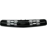 Grille Assembly Compatible with FORD MUSTANG 2010-2012 Chrome Shell/Painted-Black Insert Base Model with Pony Package